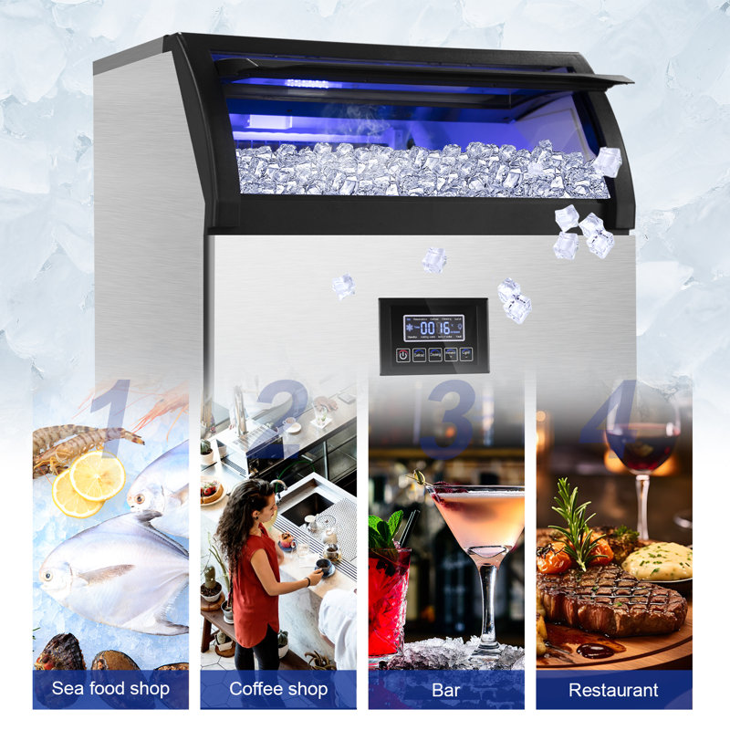 Velivi 250 Lb. Daily Production Cube Clear Ice Freestanding Commercial